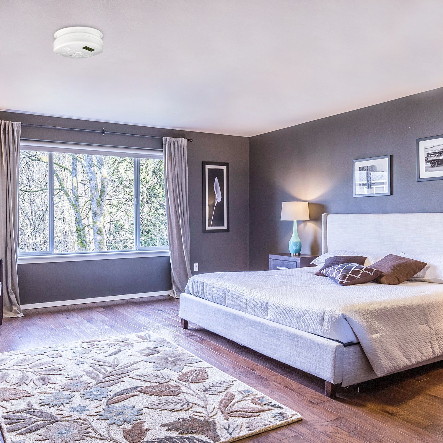 Lospitch CO Melder Brandmelder Feueralarm Alarm Kohlenmonoxidmelder Detektor Rauchmelder (Gas Melder LCD Anzeige Flur Wohnzimmer Esszimmer LED Gassensor, einfache installation)