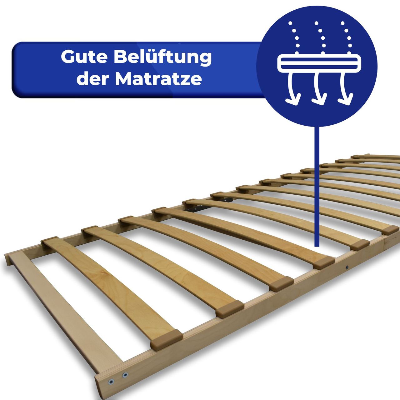 Coemo Lattenrost FIX mit 13 Federleisten - nicht verstellbar - 90 x 200 cm