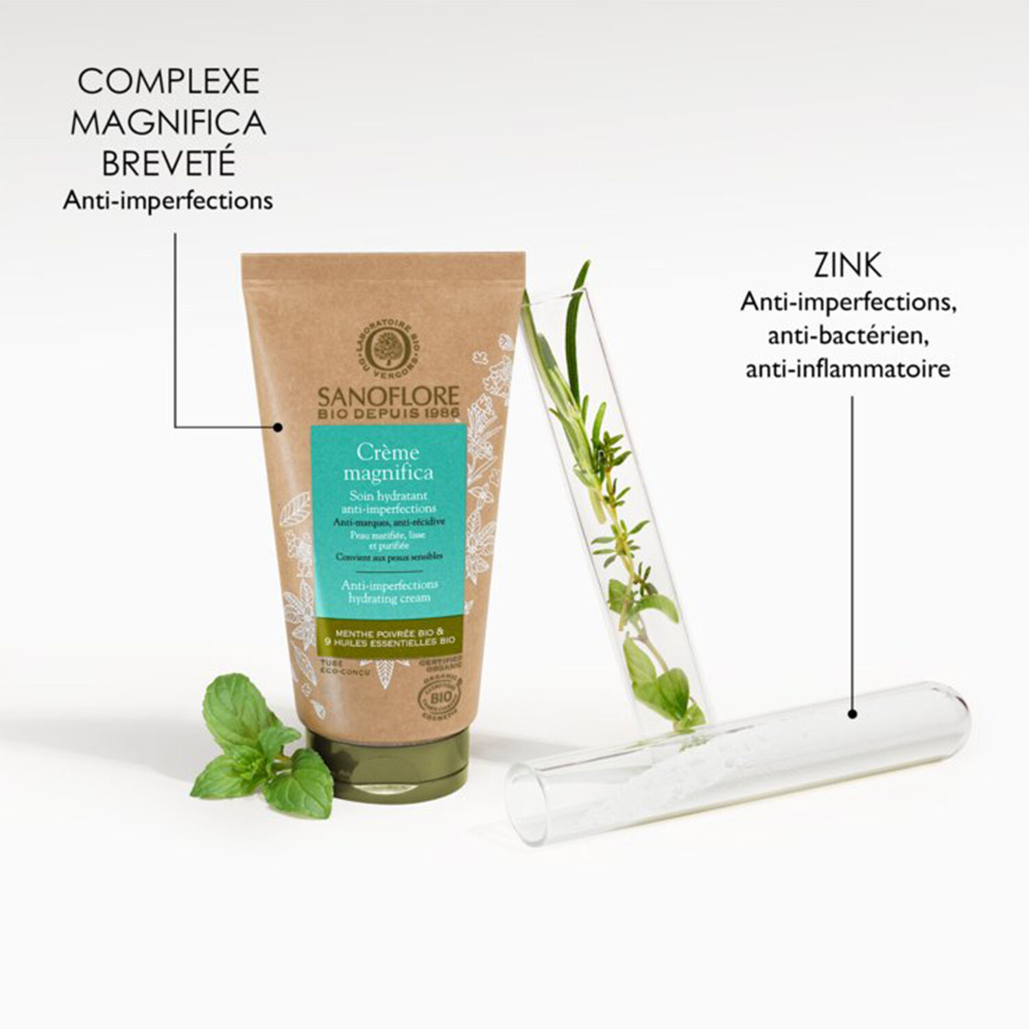 Sanoflore Crème Magnifica Crème hydratante visage anti-imperfections 50 ml