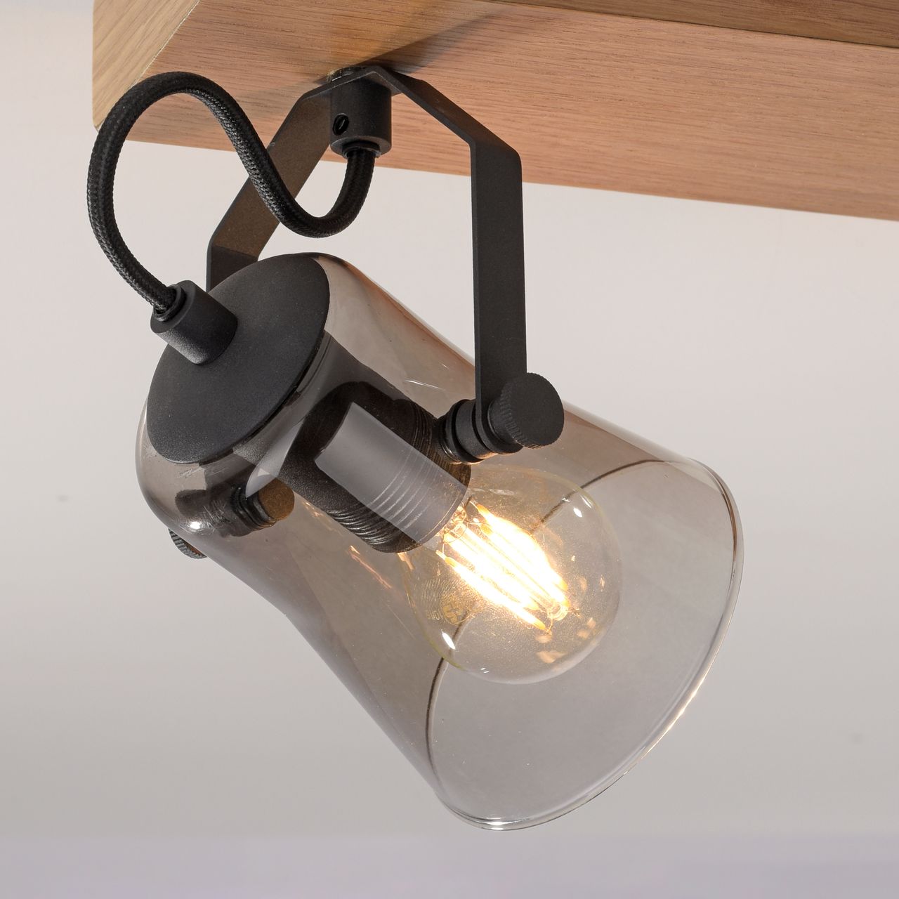 JUST LIGHT Deckenleuchte GREEN LANGSTRÖM, 2x E14/10Watt max., Holz-natur