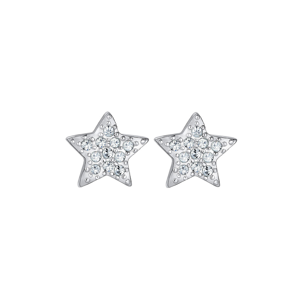 Elli Elli Boucles d'Oreilles Sterne Astro Trend Kristalle 925 Silber Boucles d'oreilles
