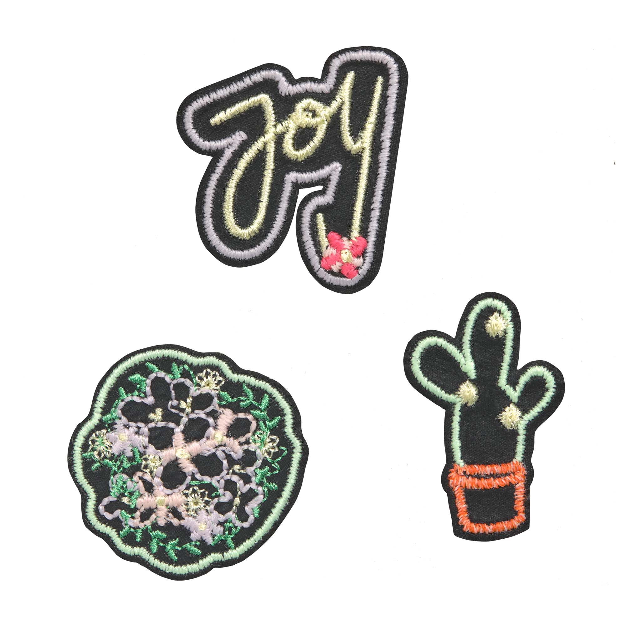 Textil-Sticker (3 Stk) - BOLD Match, Joy Schwarz