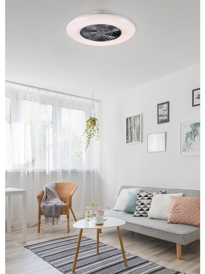 Reality Leuchten Ventilator VISBY in chrom günstig kaufen 60 cm