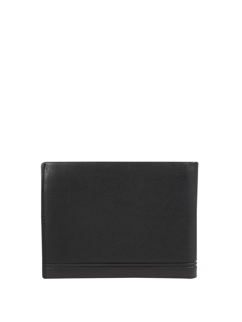 Portemonnaie aus Leder Modell 'Simpla' - RFID-blocking in schwarz