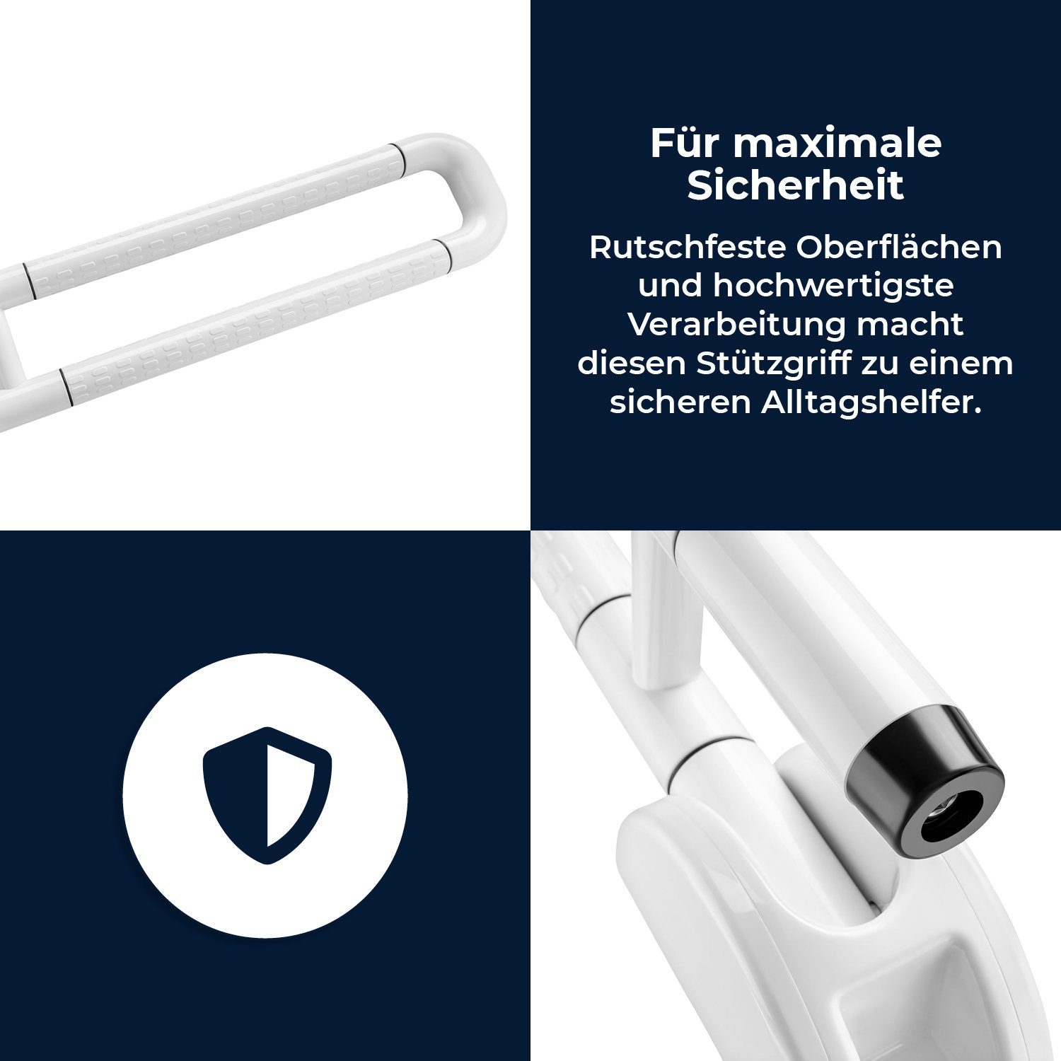 flexilife Haltegriff Klappbarer Toiletten Stützgriff zur Wandmontage belastbarer