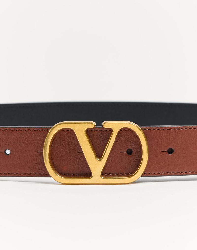 VLogo Signature Bælte i skinnende kalveskind 30 mm