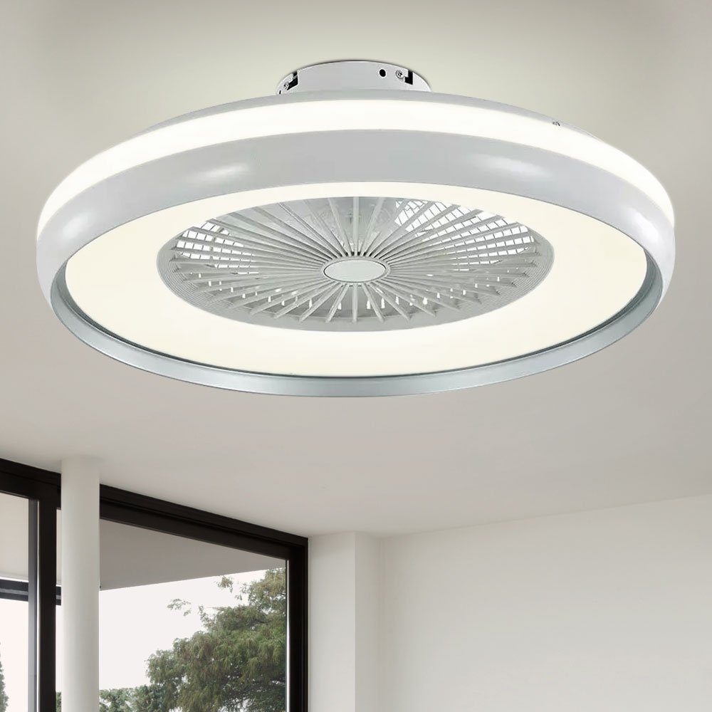 V-TAC Deckenventilator, LED Decken Ventilator Leuchte Fernbedienung Tageslicht Lampe
