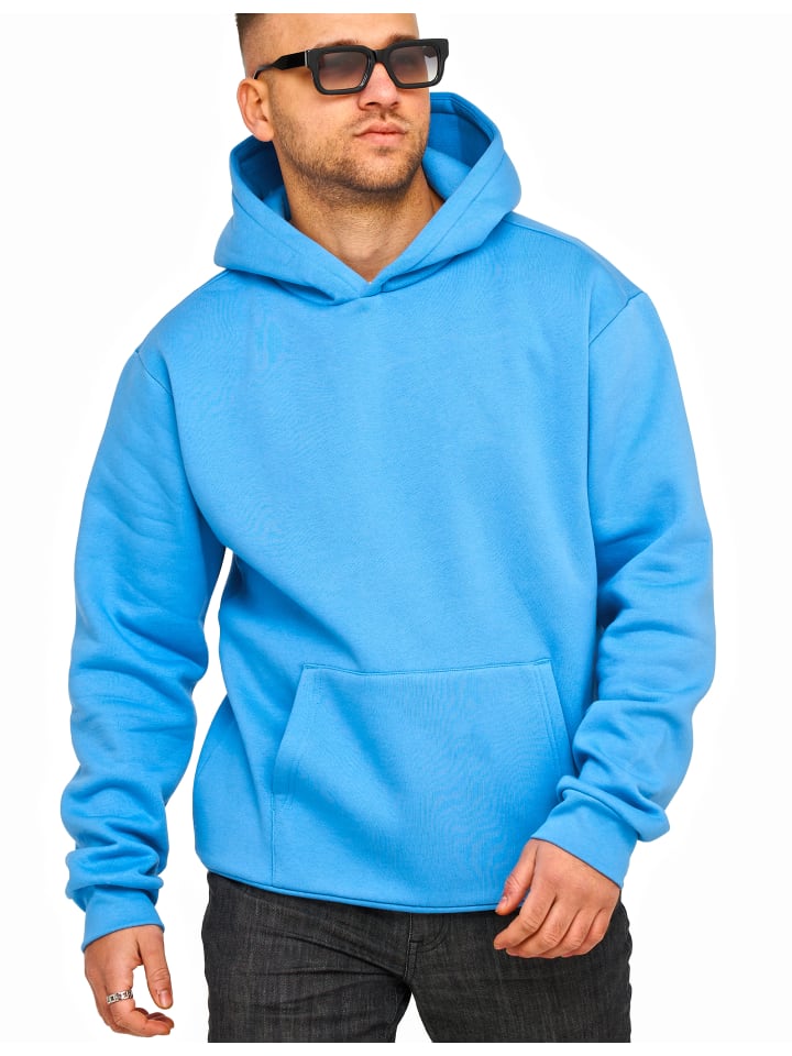 DAILY COTTON Kapuzenpullover - DCTALGAR Oversize Hoodie Sweatshirt in Blue günstig kaufen