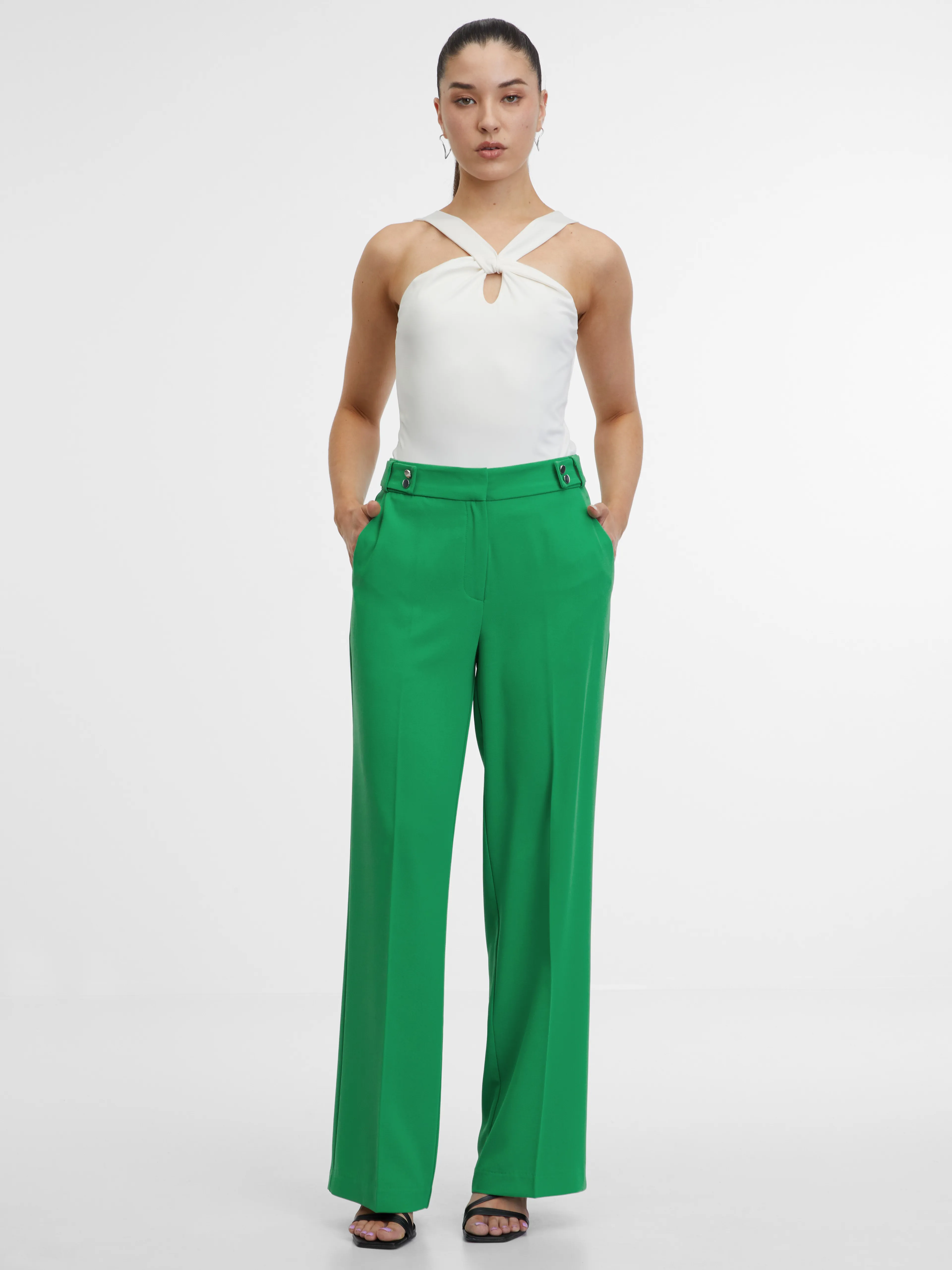 Grüne gerade Damenhose ORSAY
