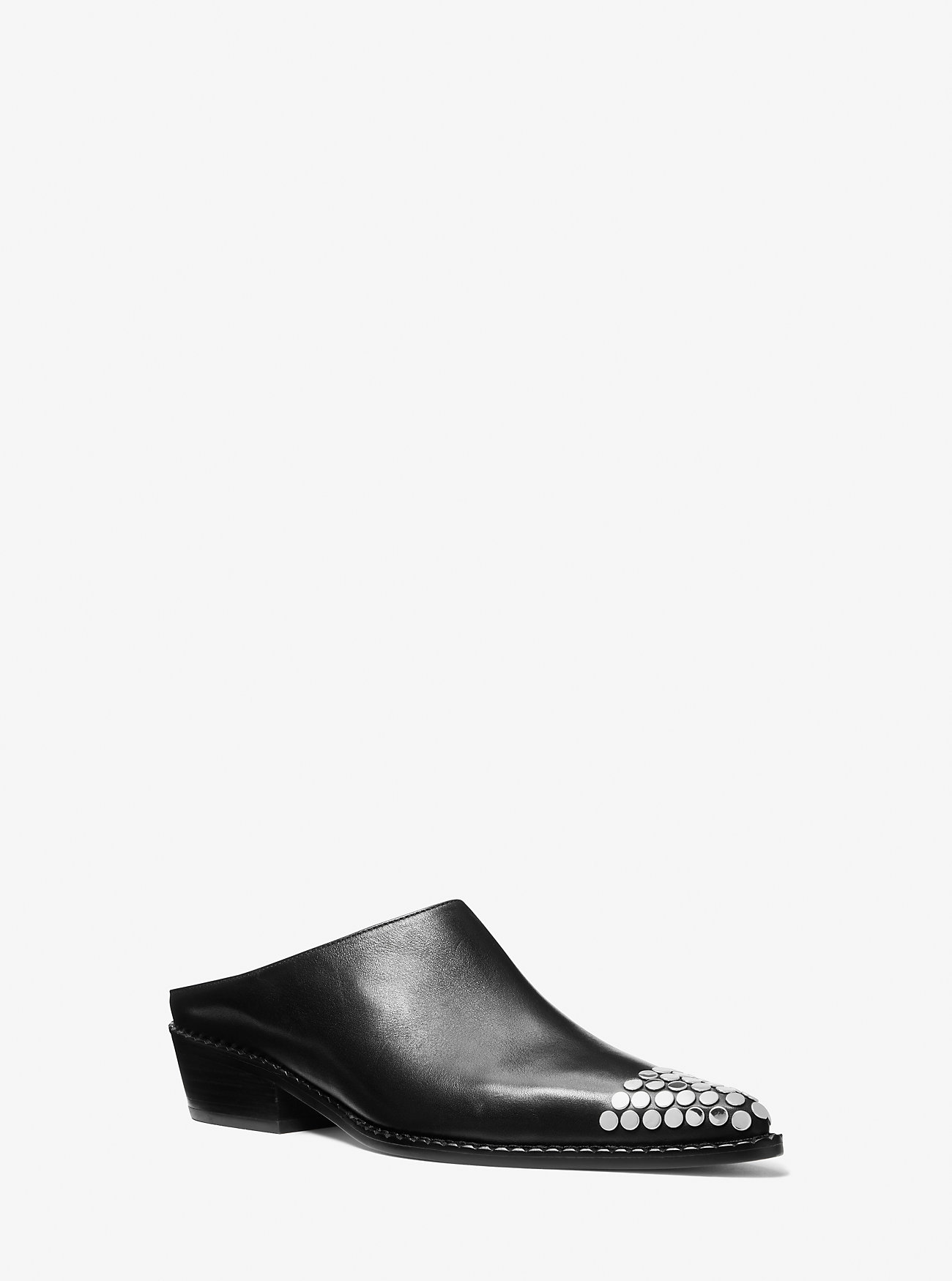 Nash Studded Leather Mule - BLACK