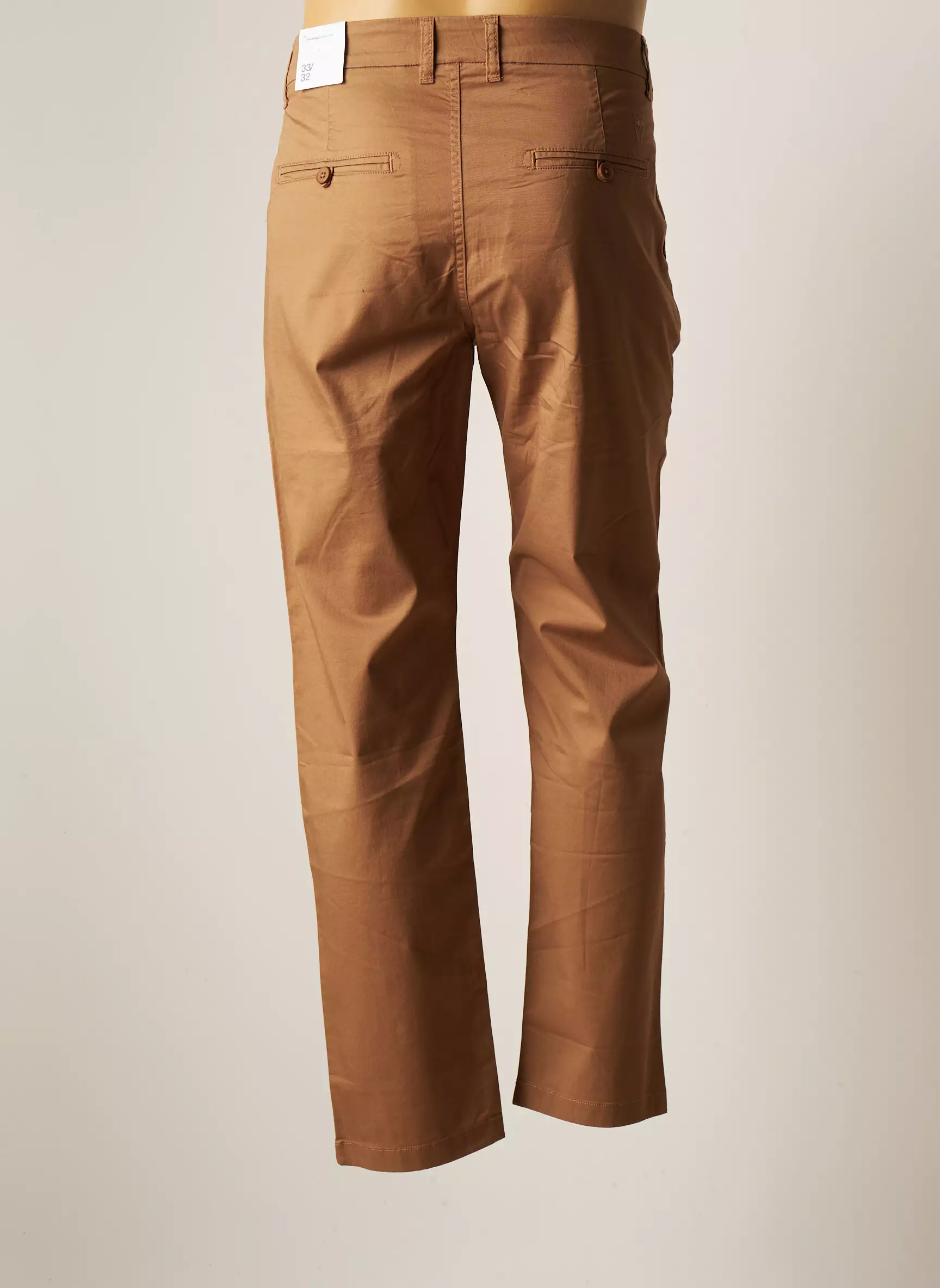 Knowledge Cotton Apparel Pantalons Chino Homme couleur marron