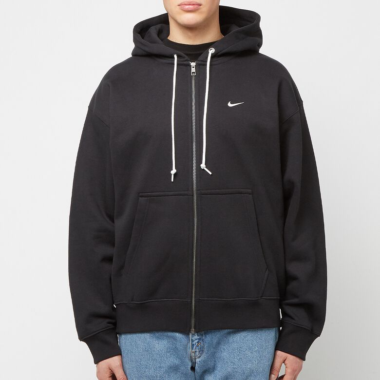 NIKE Solo Swoosh HW Full-Zip Hoodie black/white