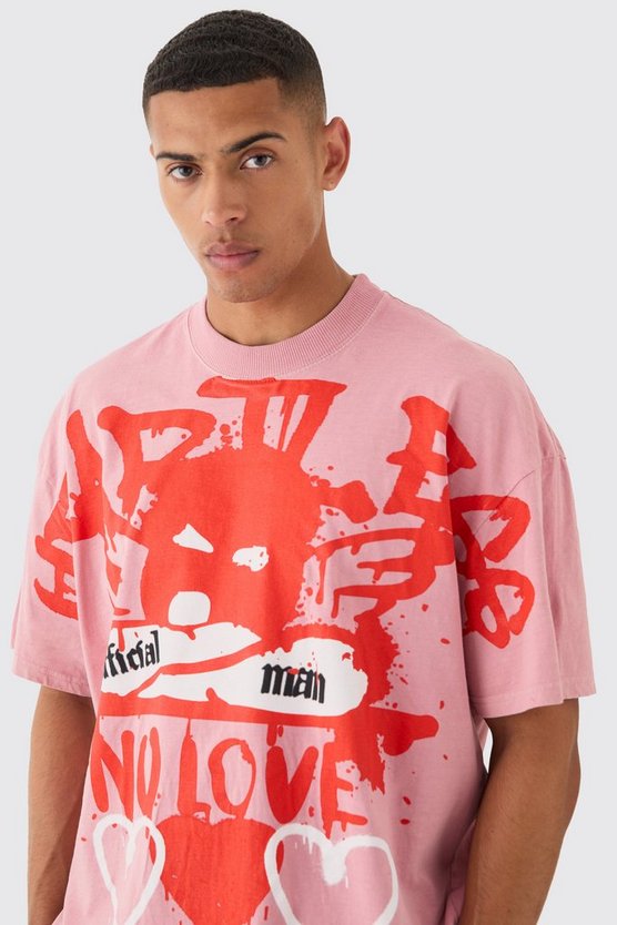 Oversize T-Shirt mit Heartless-Print