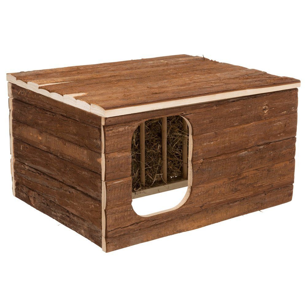 TRIXIE Kleintierhaus Natural Living HHilke tegrierter Heuraufe