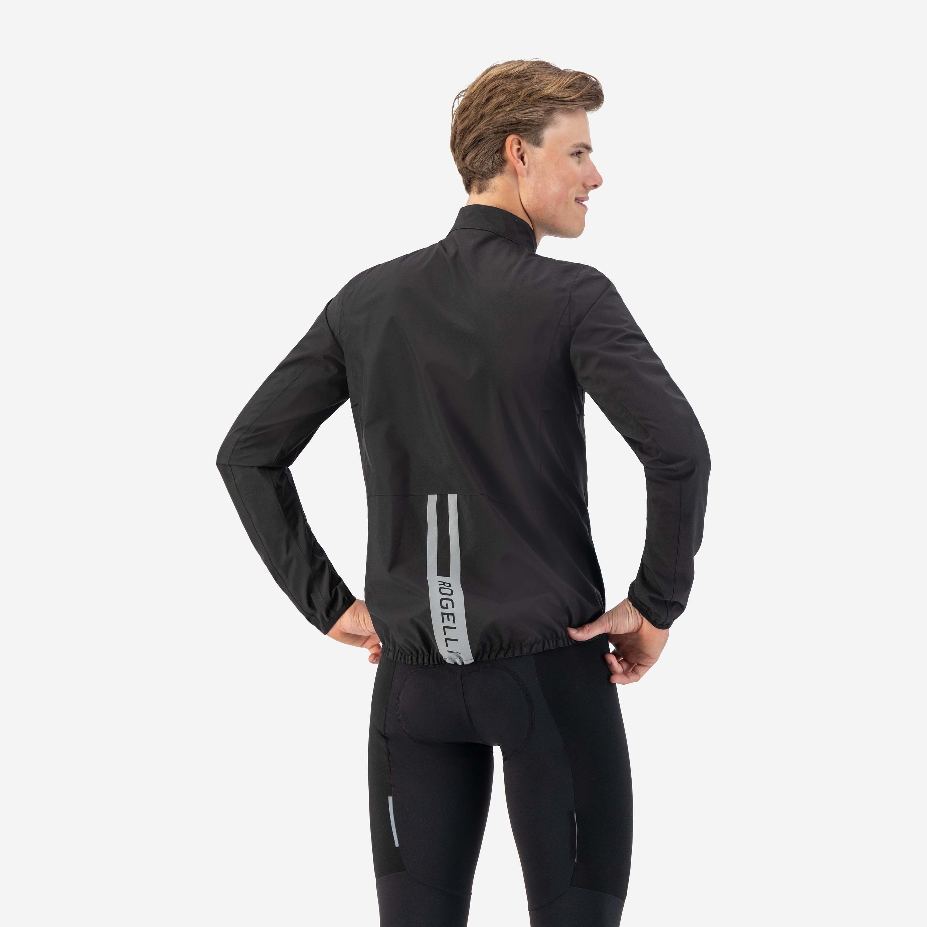Rogelli Distance Schwarz Herren Fahrrad Regenjacke