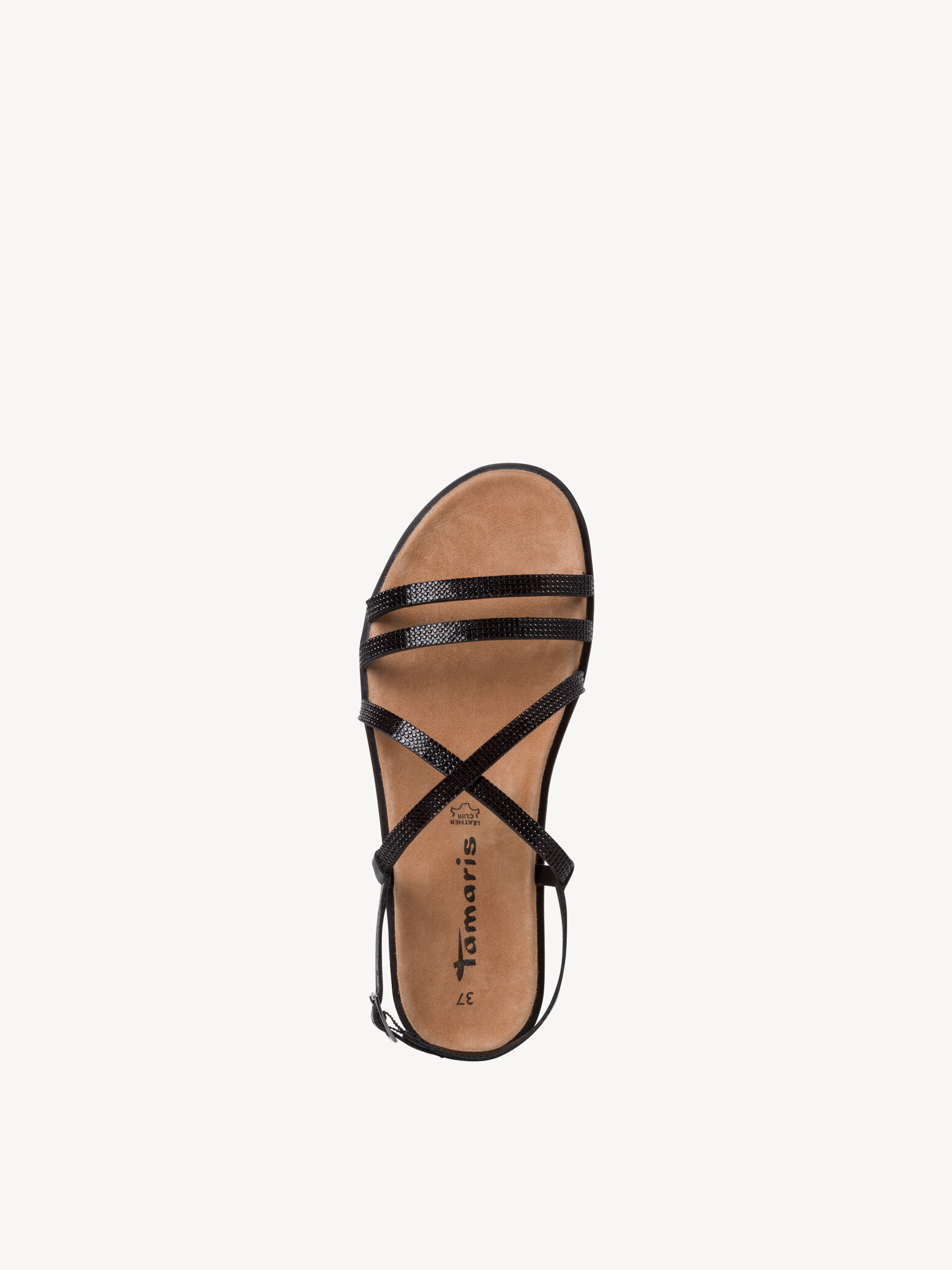 Sandale en cuir - noir