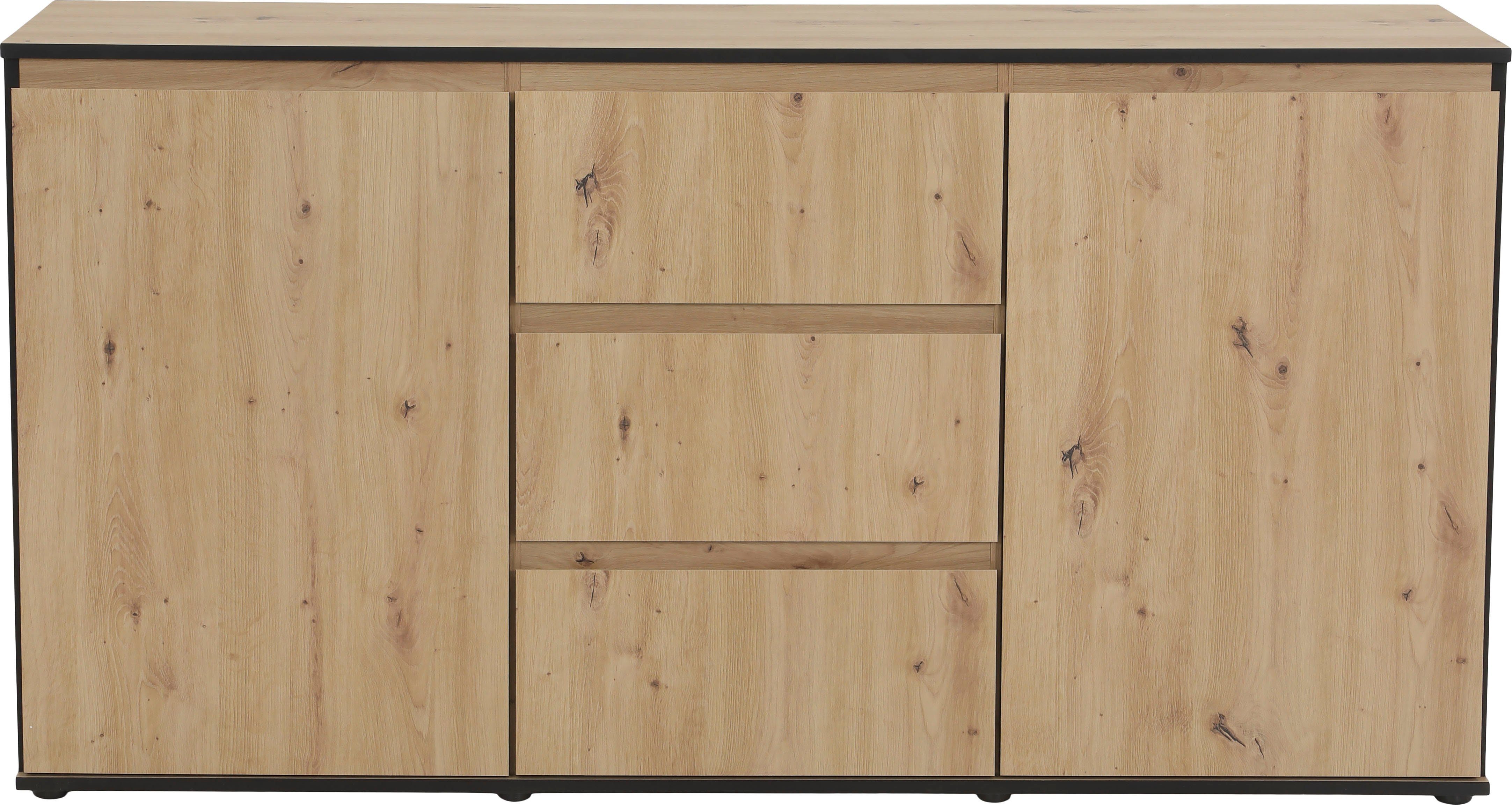 HELA Sideboard Ariana, mit angeschrägten Griffmulden, Breite 160 cm