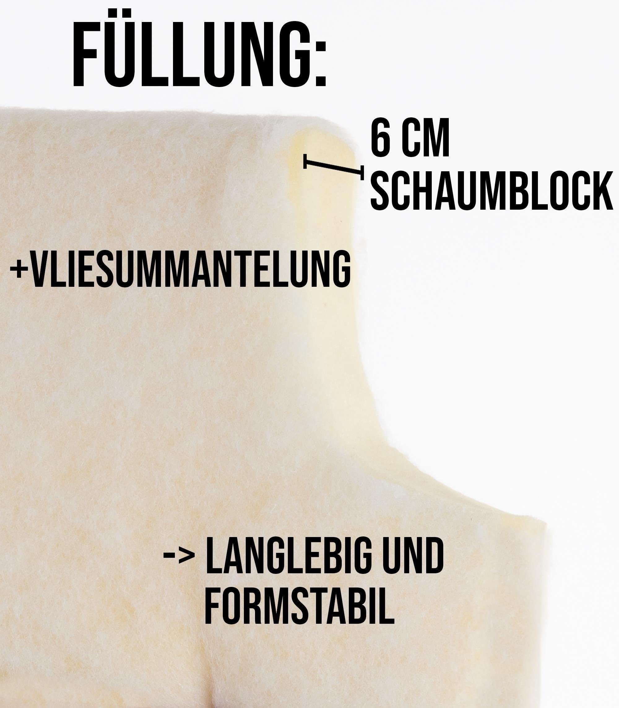 Aspero Hochlehnerauflage 8 wasserdichte Stuhlauflagen Hochlehner, Gepolsterte und wasserdichte Outdoor Auflage