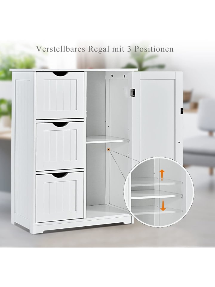 COSTWAY Badezimmerschrank in Weiß günstig kaufen 60 cm