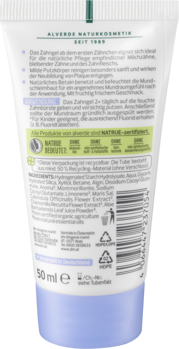 Zahnpasta Gel Kinder, 50 ml