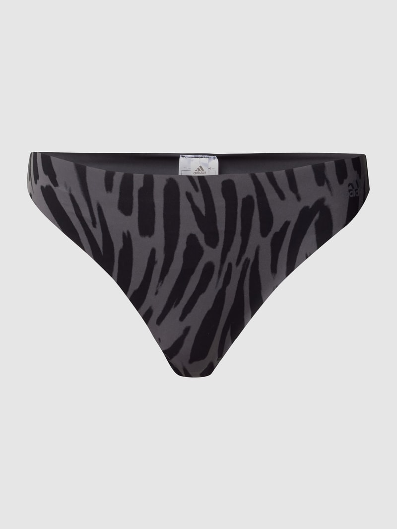 String mit Animal-Print in anthrazit