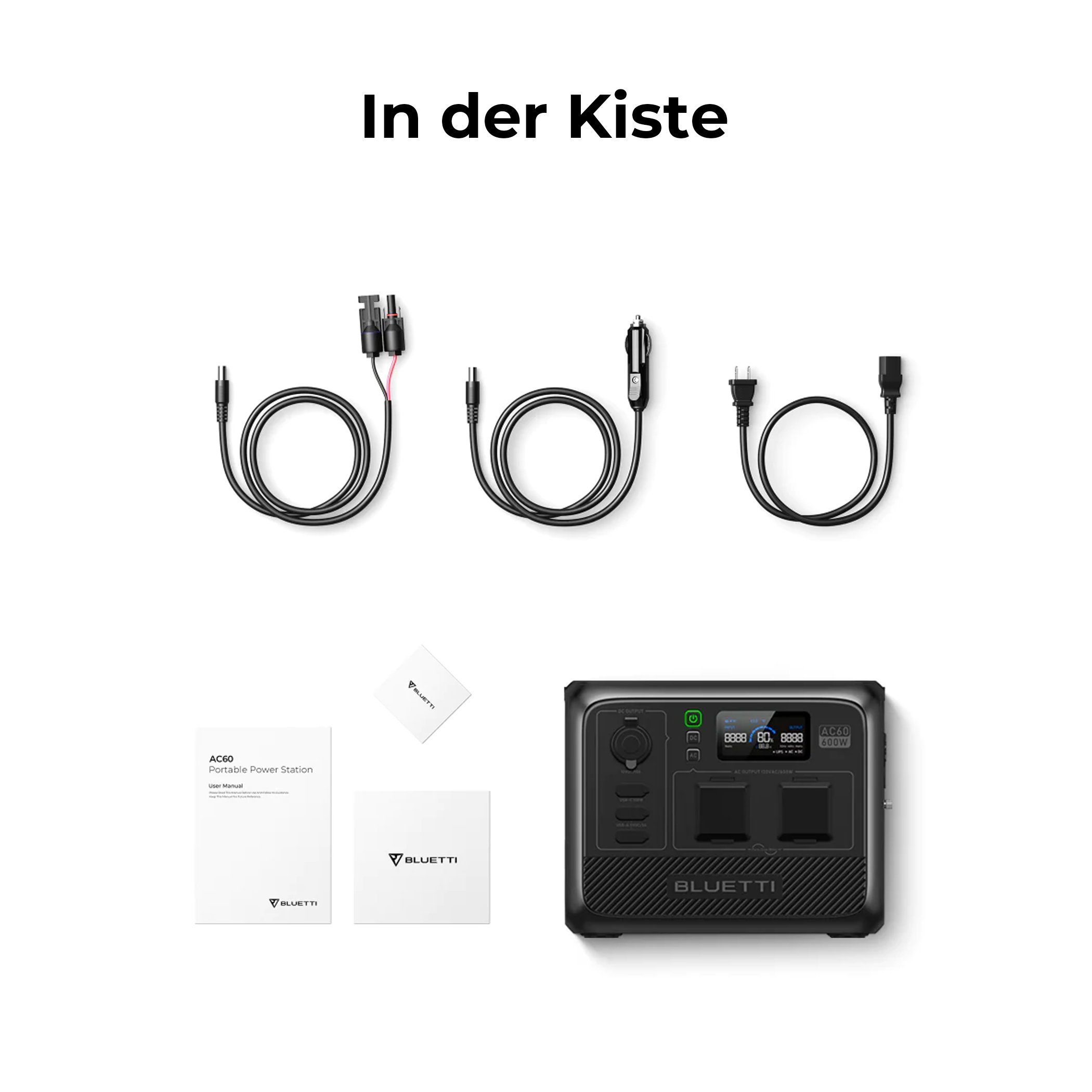 BLUETTI Stromerzeuger 403Wh/600W AC60 Tragbares Power Station, (für Camping, Reisen, Wohnwagen, Stromausfall), IP65 Wasserdicht und Staubdicht