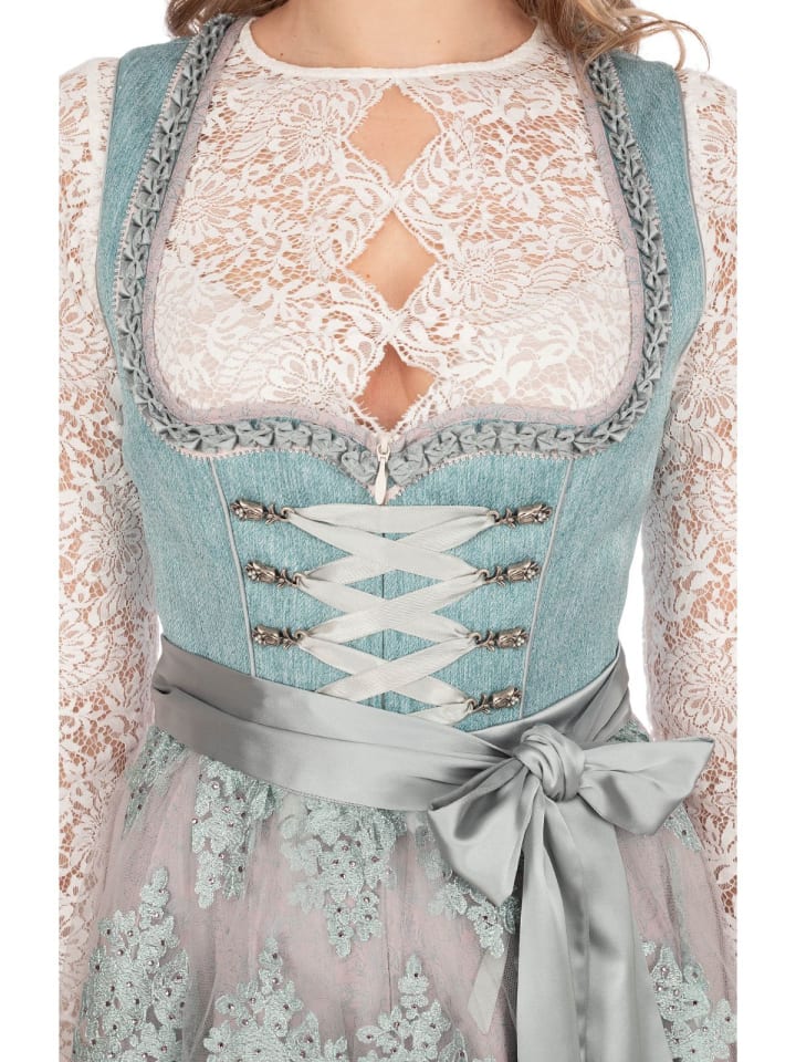 KRÜGER Midi Dirndl 416667 in türkis günstig kaufen