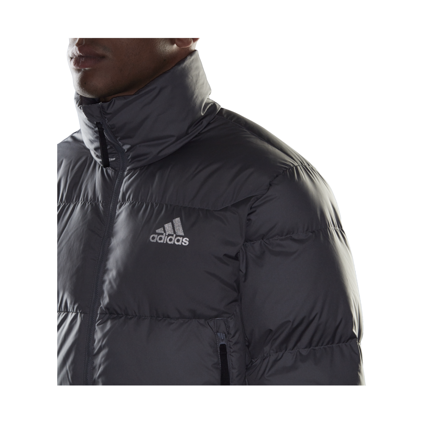 adidas 11.11 Puffer Jacke Grau