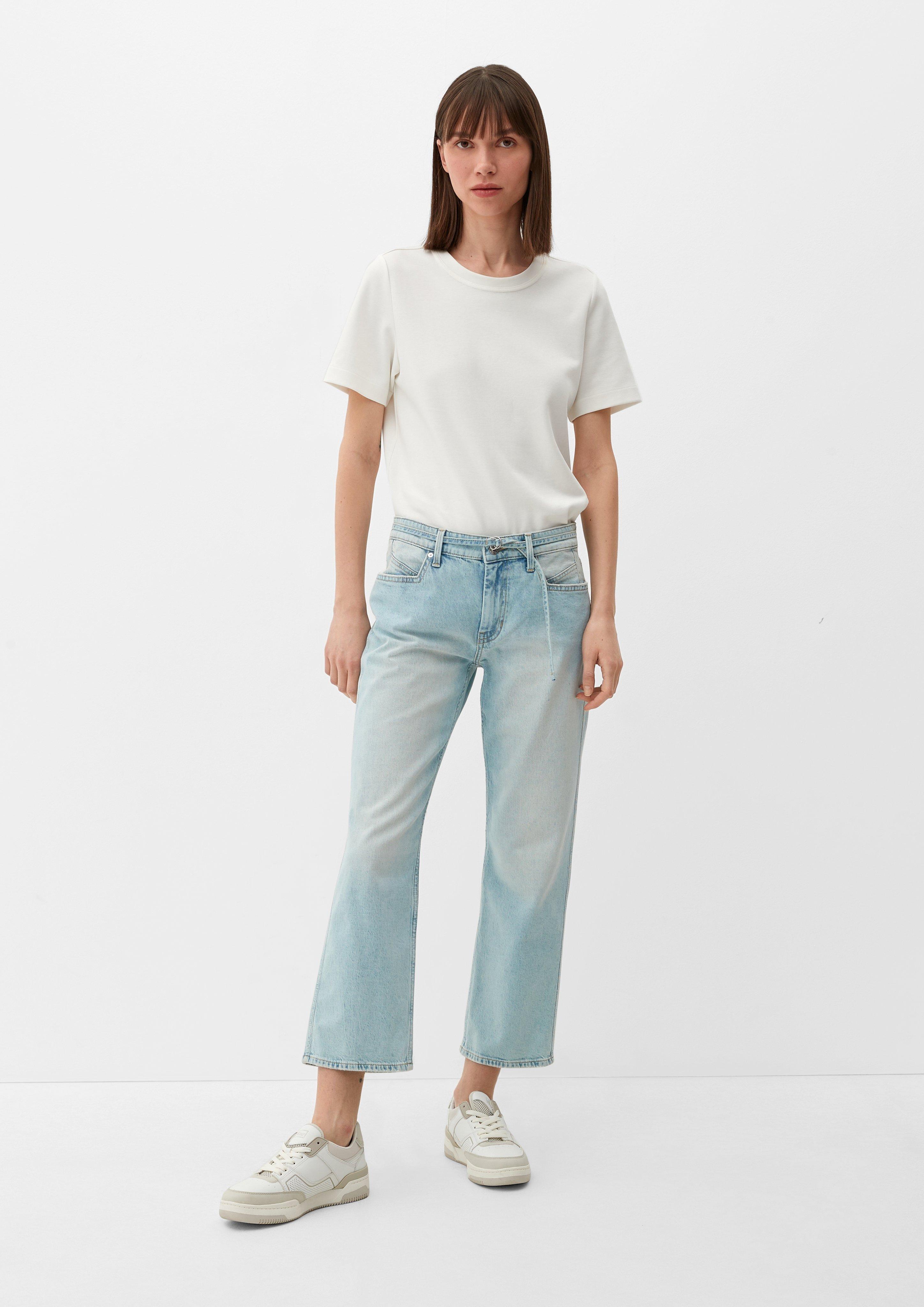 Cropped-Jeans Karolin / Regular Fit / Mid Rise / Straight Leg   2127727-52Z5