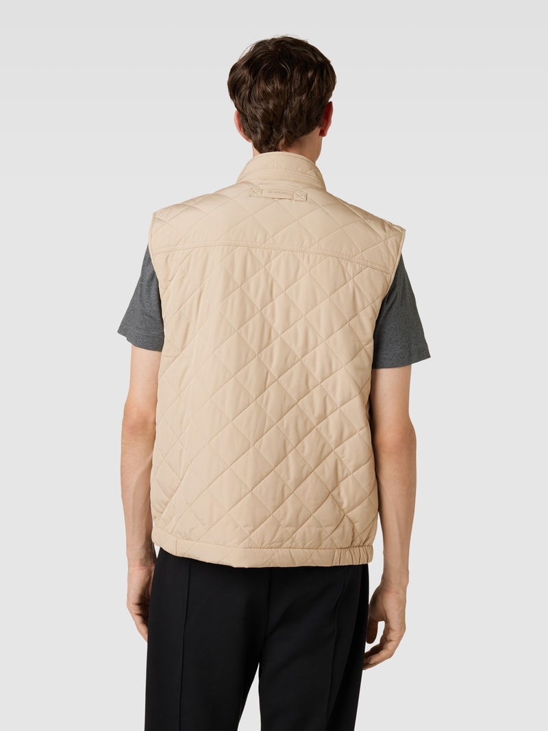 Weste mit Label-Stitching in beige