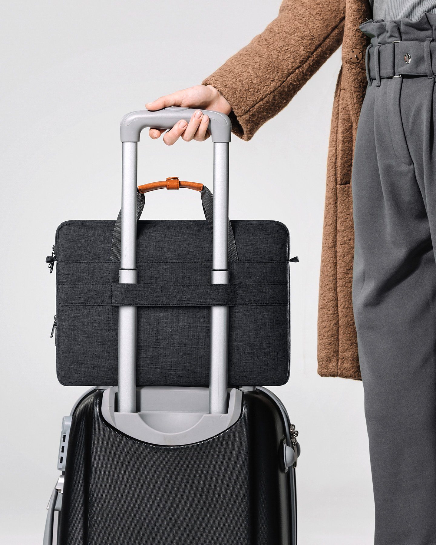 Inateck Laptoptasche 15.6 Zoll Schultertasche 360° Rundumschutz spritzwassergeschützte