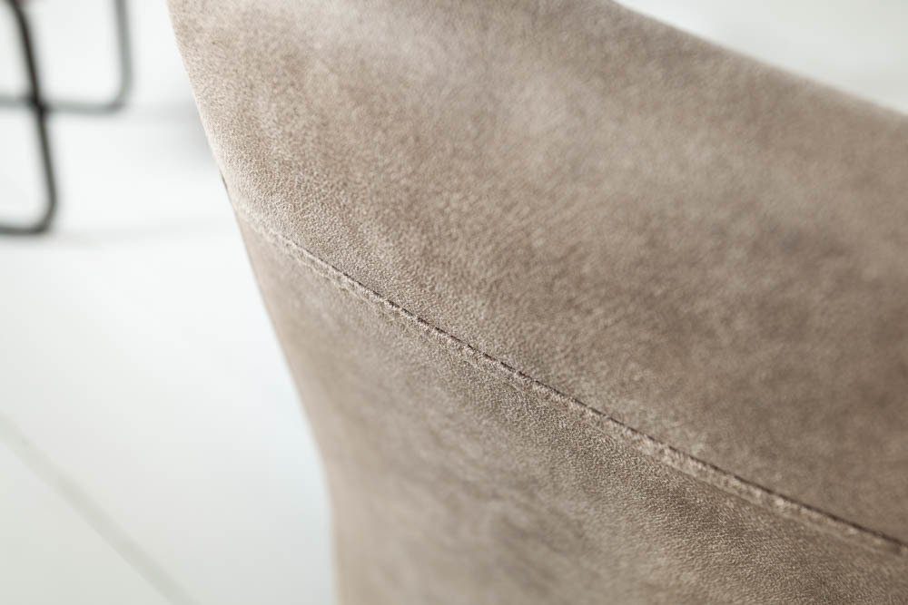 riess-ambiente Freischwinger APARTMENT taupe / schwarz (Einzelartikel, 1 St), Esszimmer · Microfaser · Metall · Industrial