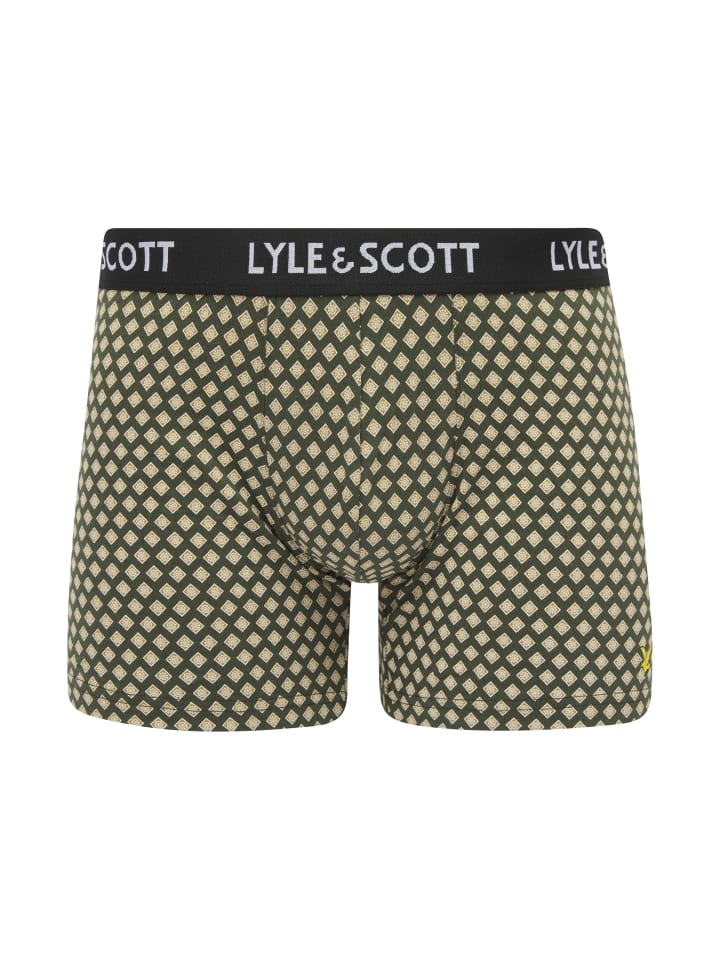 Lyle & Scott Trunks 3-Er Set in Meliertes Grau/Dunkelgrün/Schwarz günstig kaufen