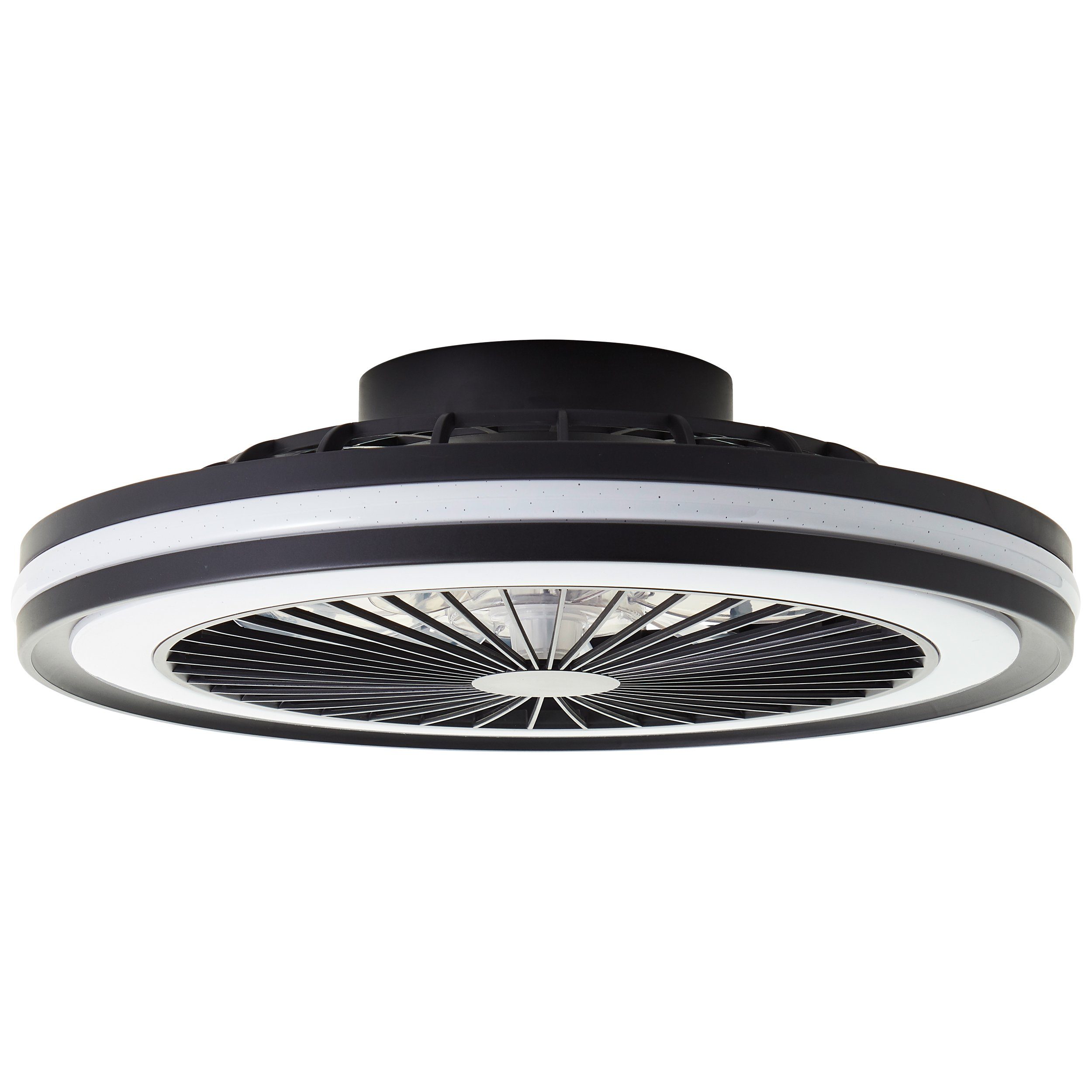 Lightbox LED Deckenleuchte, Ventilatorfunktion, LED fest integriert, warmweiß - kaltweiß, RGB, Deckenlampe, Ventilator, Ø 46,6 cm, Fernbedienung, RGB & CCT