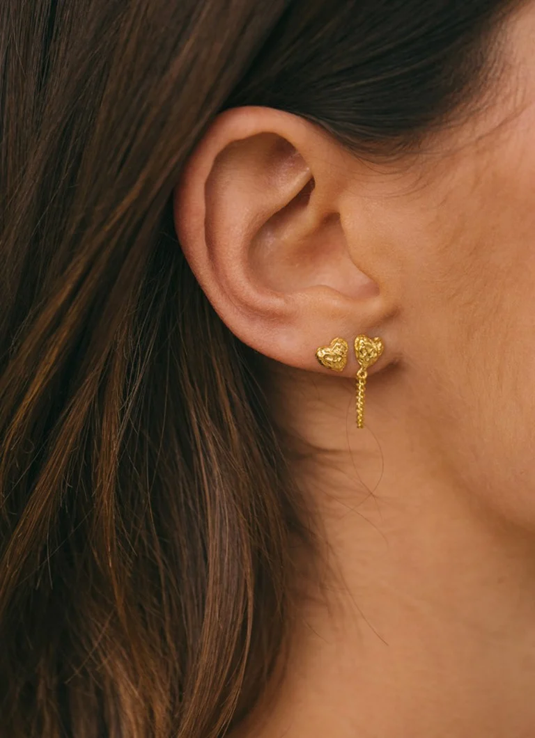 Wildthings Love Chain gold plated earrings