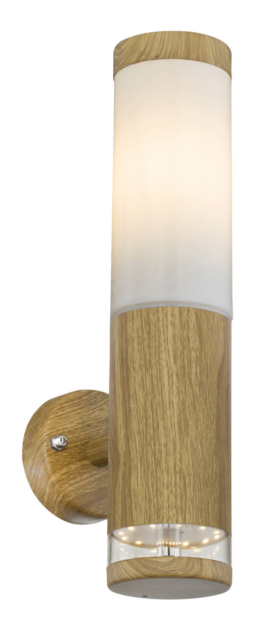 Globo Lighting - JAICY - Außenleuchte Edelstahl holzoptik, 1x E27 LED