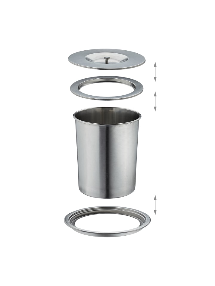 relaxdays Mülleimer für Arbeitsplatte in Silber - 8l Volumen günstig kaufen onesize