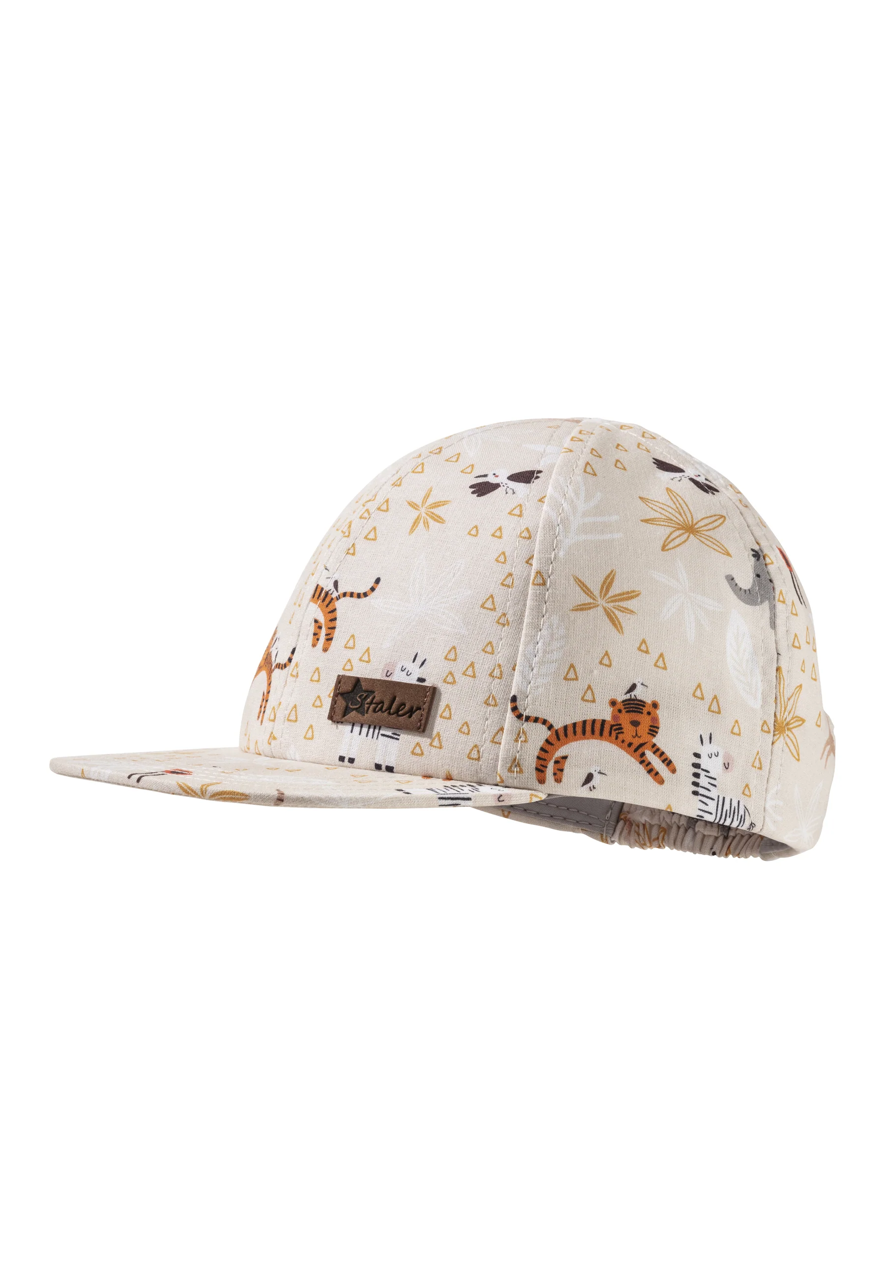 Baseballcap bedruckt mit Zoo-Tieren in beige