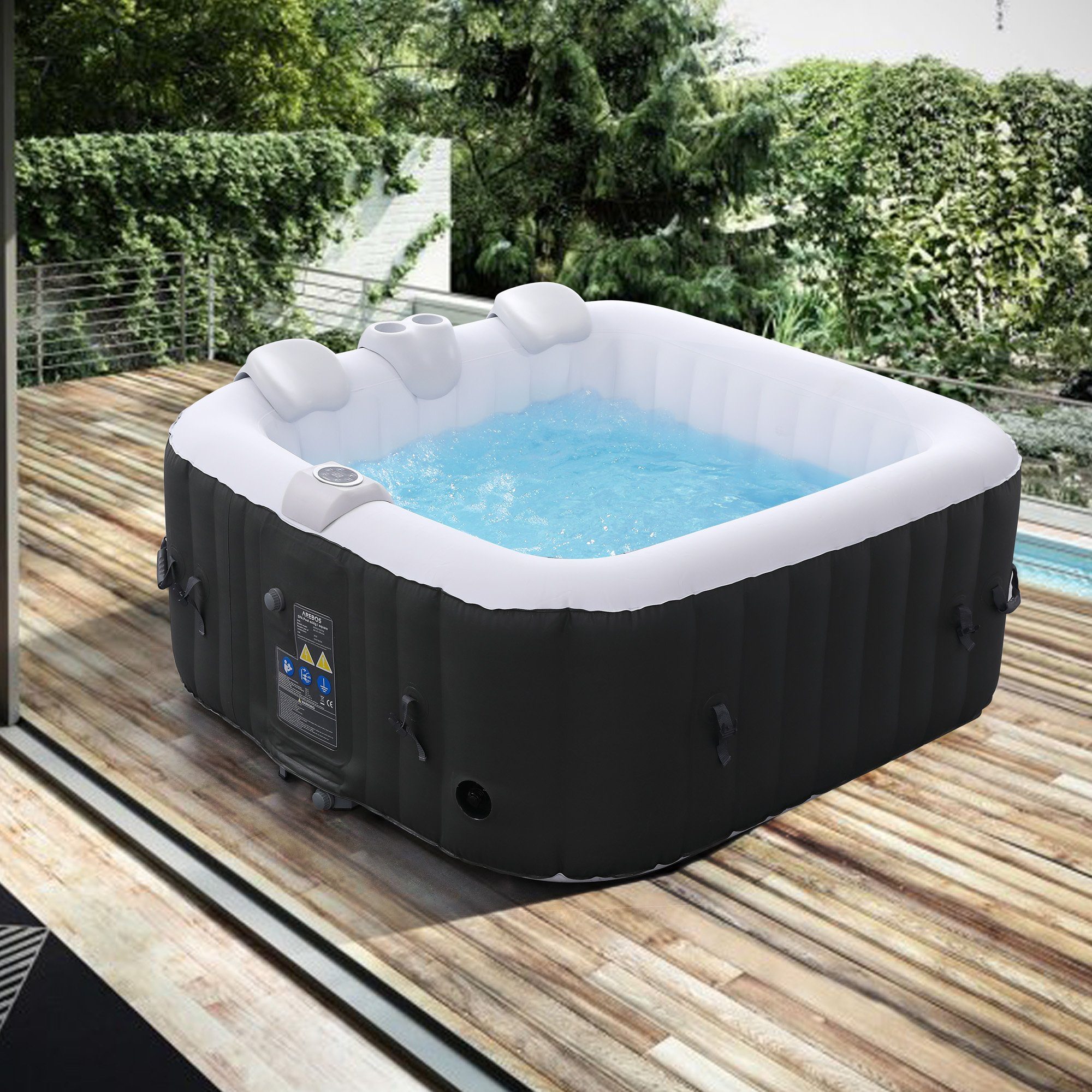 Arebos Whirlpoolkopfstütze 1x oder 2x Nackenkissen für Whirlpool, weiß, 100% wasserdicht, (1x Nackenkissen für Spa Pools, 1-St., Stück)