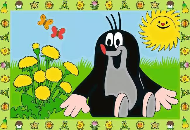 CreArt Der kleine Maulwurf - Malen nach Zahlen für Kinder ab 5 Jahren
