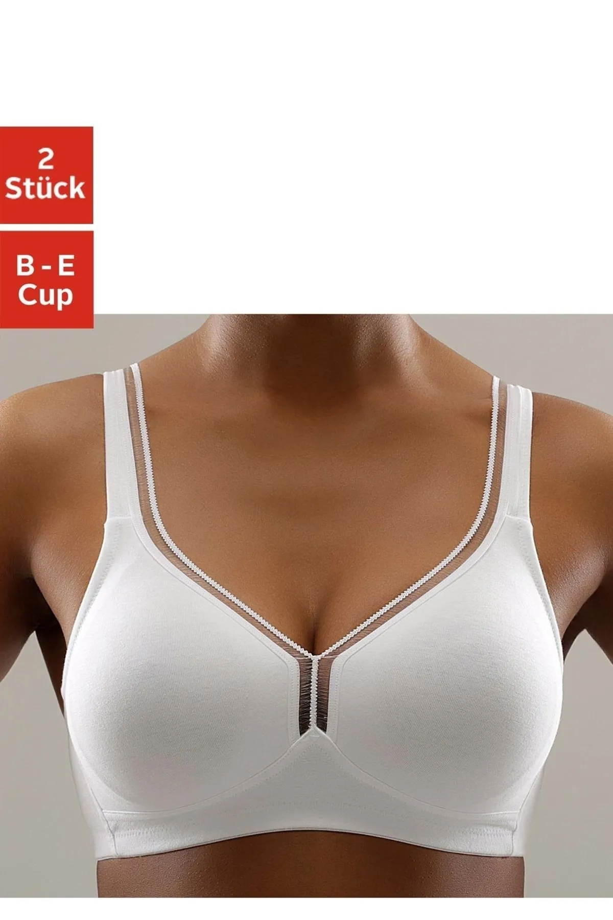 PETITE FLEUR  T-Shirt-BH ohne Bügel (2 Stück)