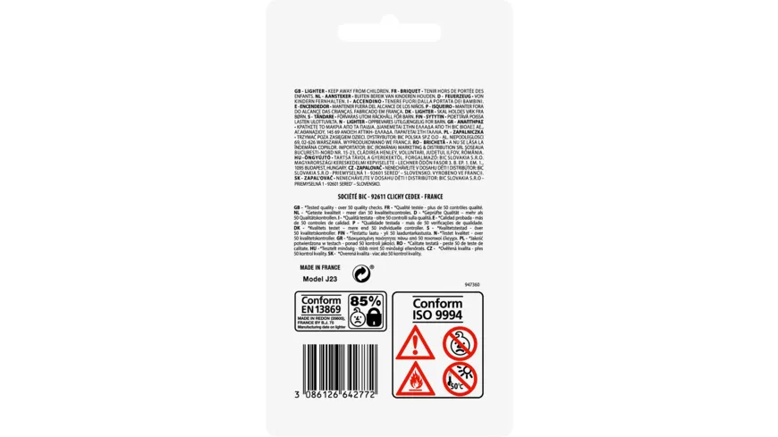 BIC Slim Reibradfeuerzeuge - Verschiedene Farben 2er Pack