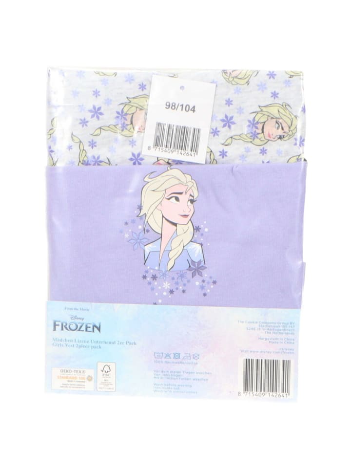 Disney Disney Frozen 2er Pack Unterwäsche Shirts Mädchen Unterhemden in Rosa günstig kaufen