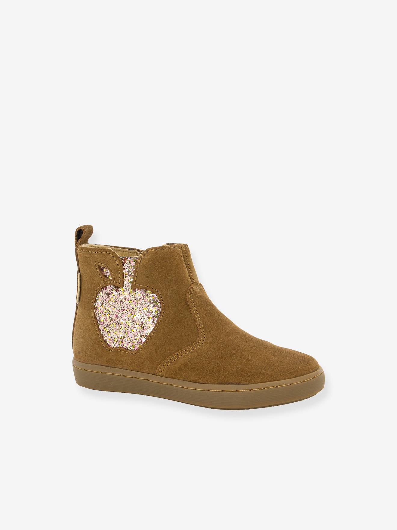 Shoo-Pom Kinder Boots PLAY NEW APPLE VELOURS SHOO POM - karamell