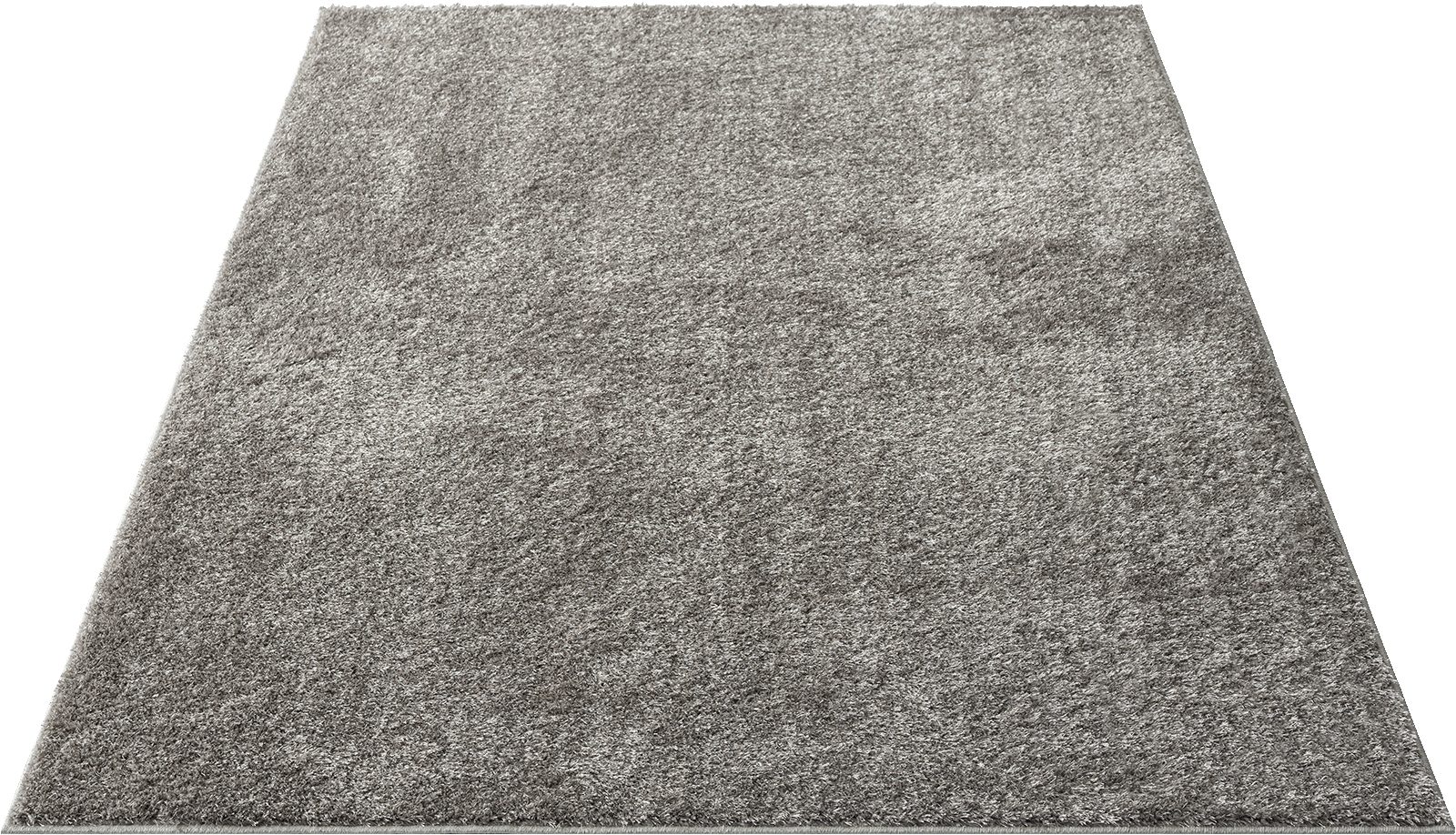 Hochflor-Teppich Glamour Moderner Teppich, Anti-Slip Rücken, Waschbar, the carpet, Rechteck, Höhe: 30 mm, Langflor, Wohnzimmer, Schlafzimmer, Einfarbig
