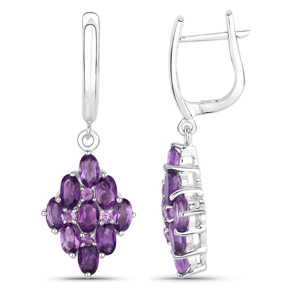 Rafaela Donata Boucles doreilles Argent sterling Améthyste en Argent Bijoux