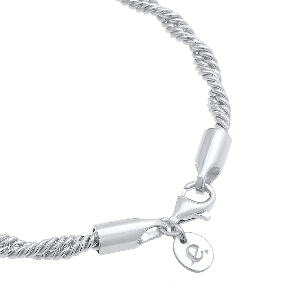 Elli PREMIUM Elli PREMIUM Bracelet Cordon dame torsadé Élégant de base en argent sterling 925 Bracelet