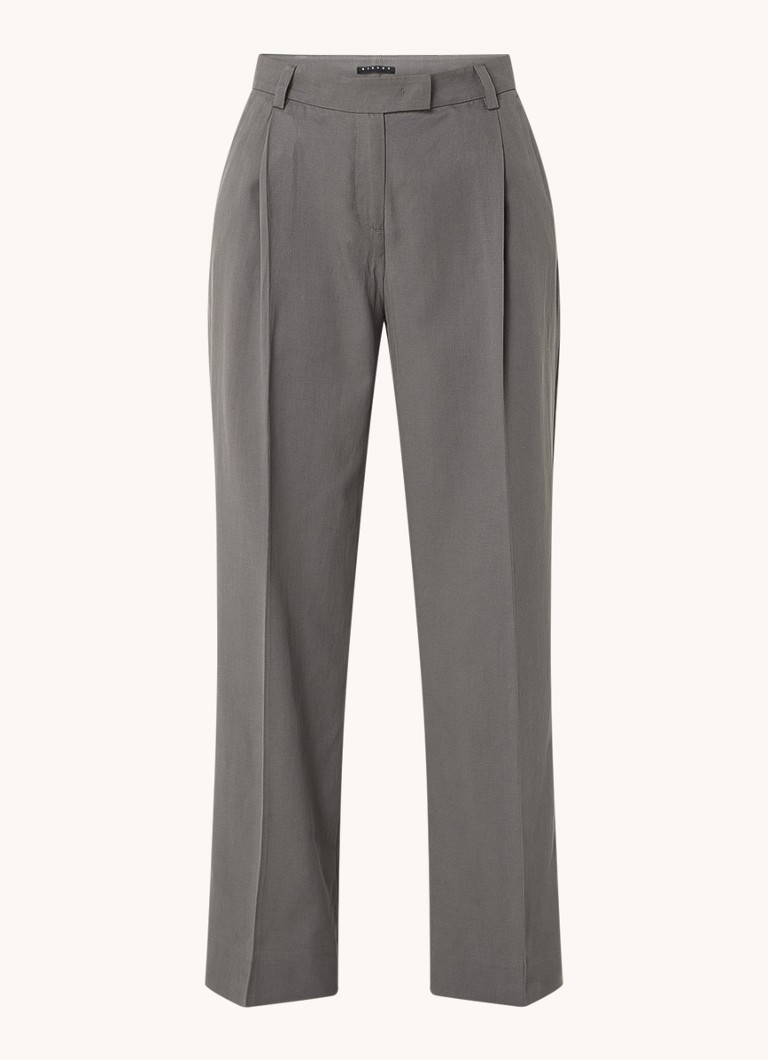 Benetton mid-waist loose-fit trousers in lyocell blend with side pockets