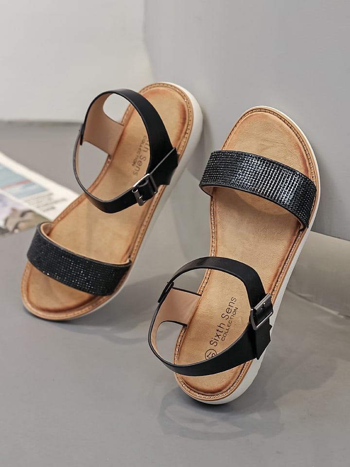 Sixth Sens Sandalen in Schwarz günstig kaufen