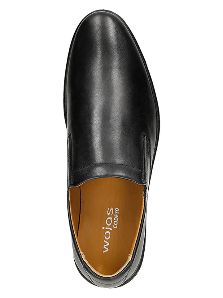 Wojas Leder-Slipper in Schwarz günstig kaufen
